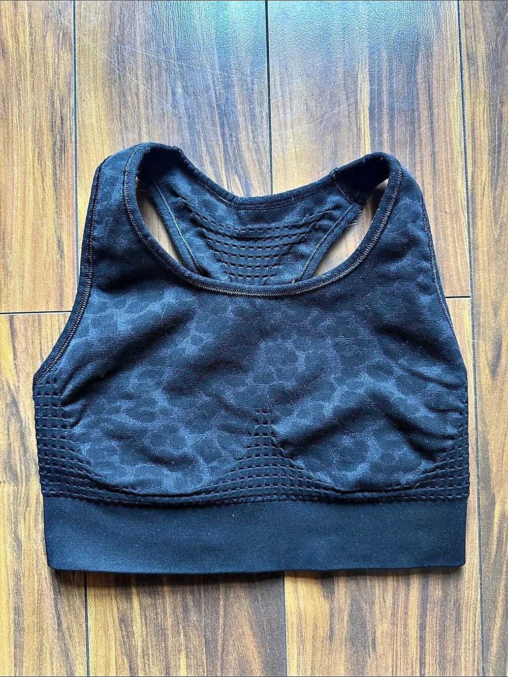 Sweaty Betty Sports Bra - Size XS/S - Black Leopard Print